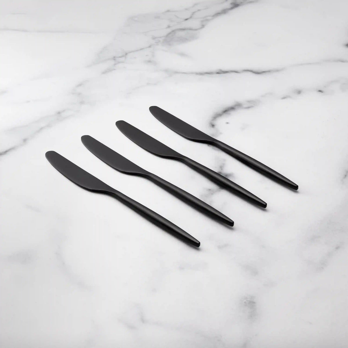 Gaze Black Satin Spreaders, Set of 4