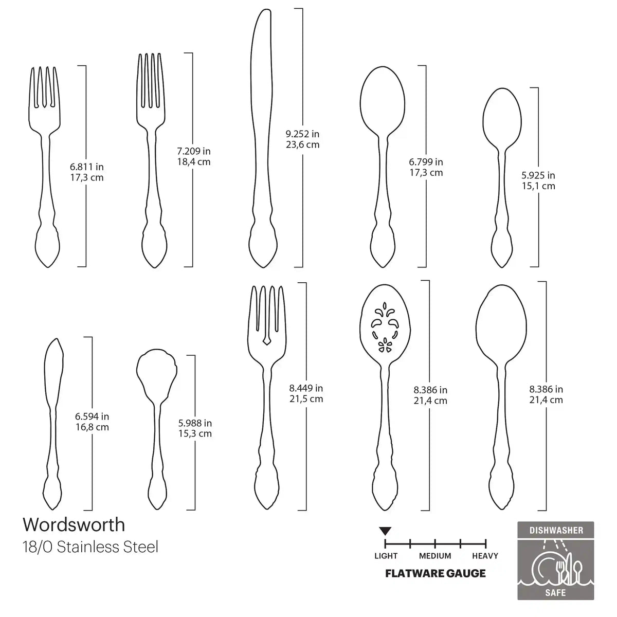 Wordsworth 45-Piece Flatware Set