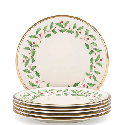 Holiday Salad Plates, Set of 6
