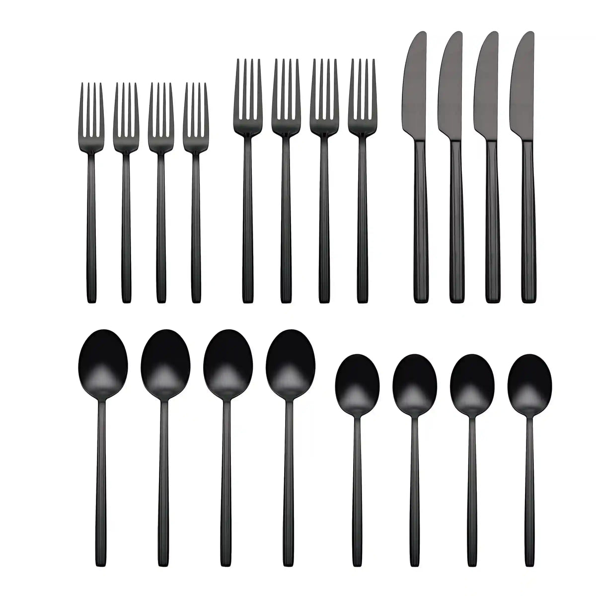 Dean Black Satin 20-Piece Flatware Set