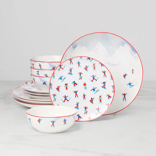 Snowbound 12-Piece Dinnerware Set