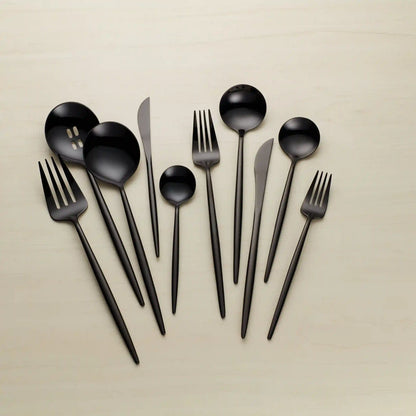 Zephyr Black Mirror 45-Piece Flatware Set