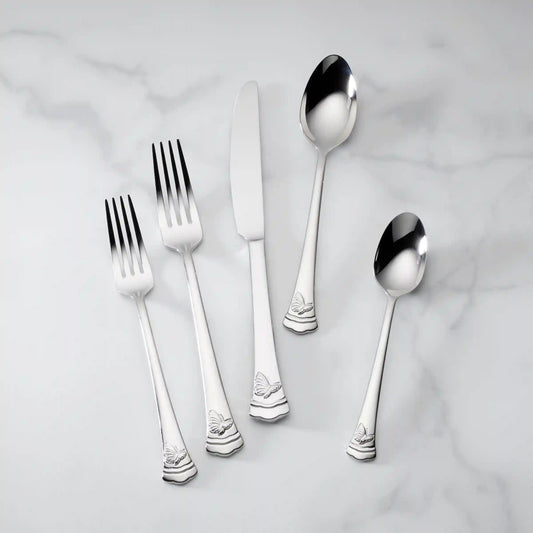 Butterfly Meadow II 65-Piece Flatware Set