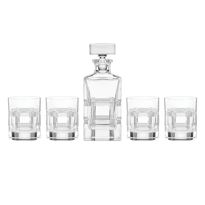 Hudson Crystal 5-Piece Whiskey Set