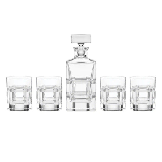 Hudson Crystal 5-Piece Whiskey Set