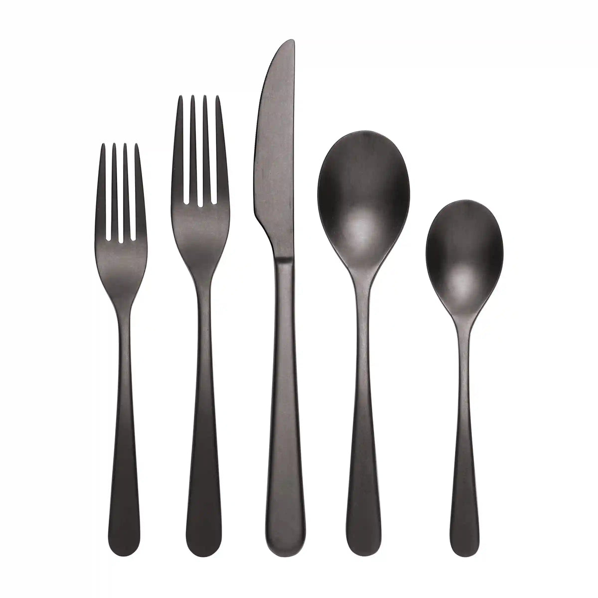 Kenbrook Black Vintage 20-Piece Flatware Set