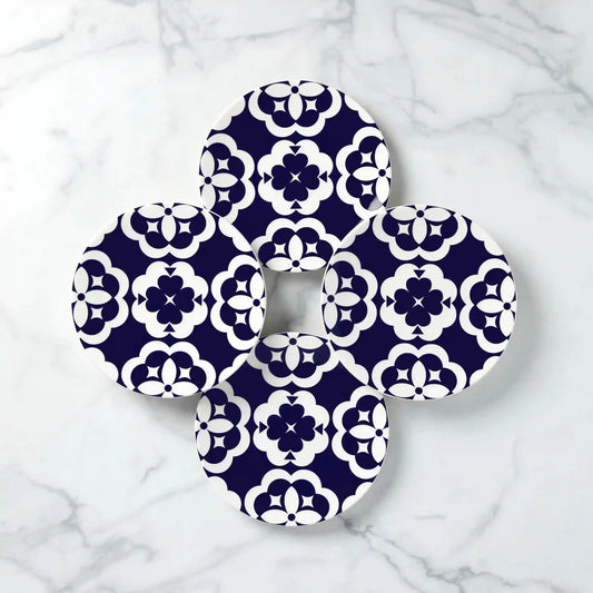 Elegant Geo Accent Plates, Set of 4
