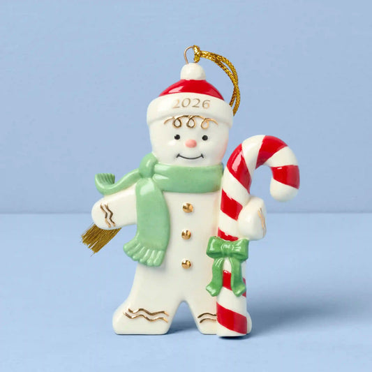 2026 Gingerbread with Candy Cane Ornament