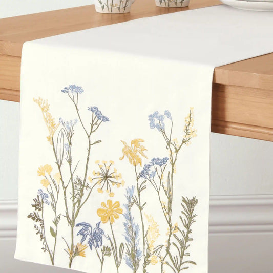 Wildflowers Border 14x90 Table Runner