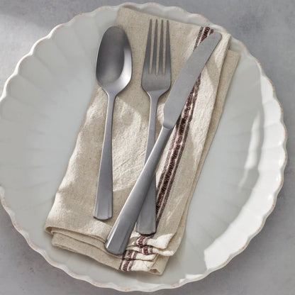 French Perle Scallop Vintage 65-Piece Flatware Set
