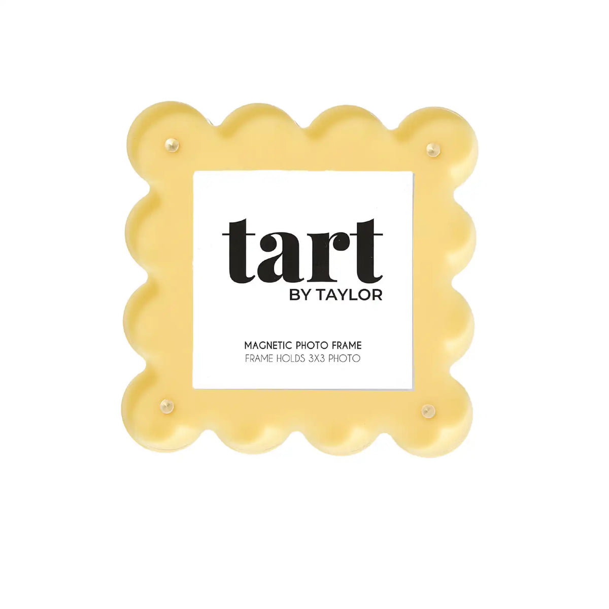 Mini Butter Yellow Scalloped Acrylic Photo Frame