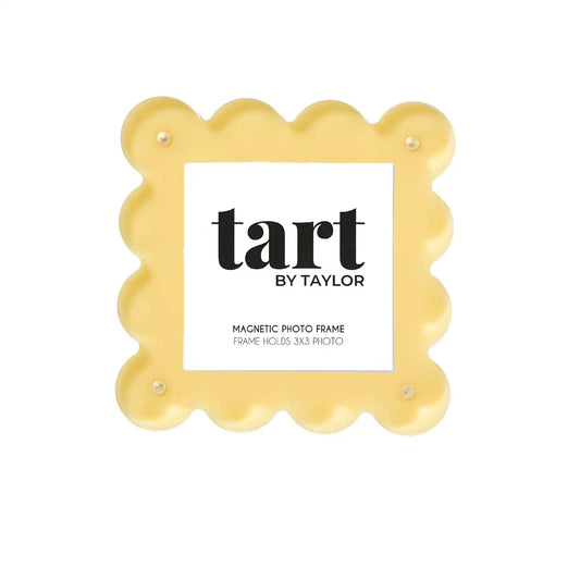Mini Butter Yellow Scalloped Acrylic Photo Frame