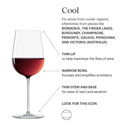 Tuscany Signature Series Cool Region Wine Glasses, Set of 4
