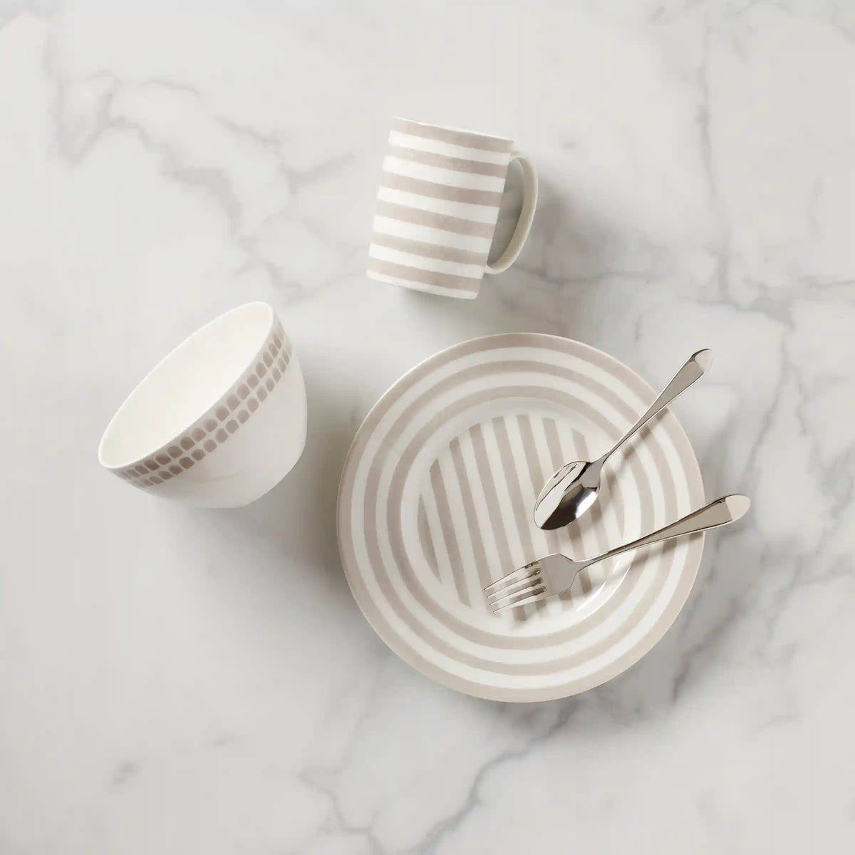 Charlotte Street Grey North 4-Piece Place Setting
