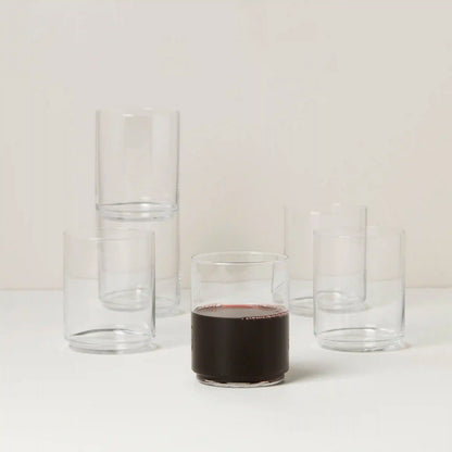 Tuscany Classics Stackable Clear Tall Glasses, Set of 6