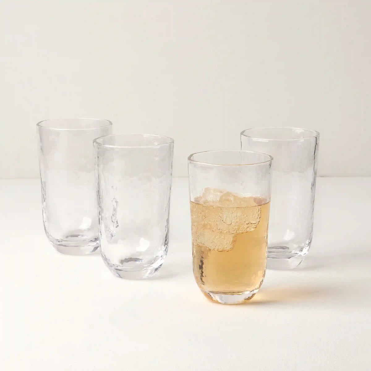 Homespun Clear Tall Tumbler - Set Of 4