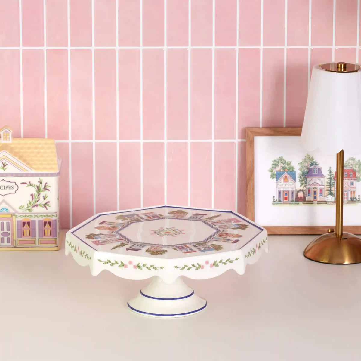 Lenox Spice Village Cake Plate