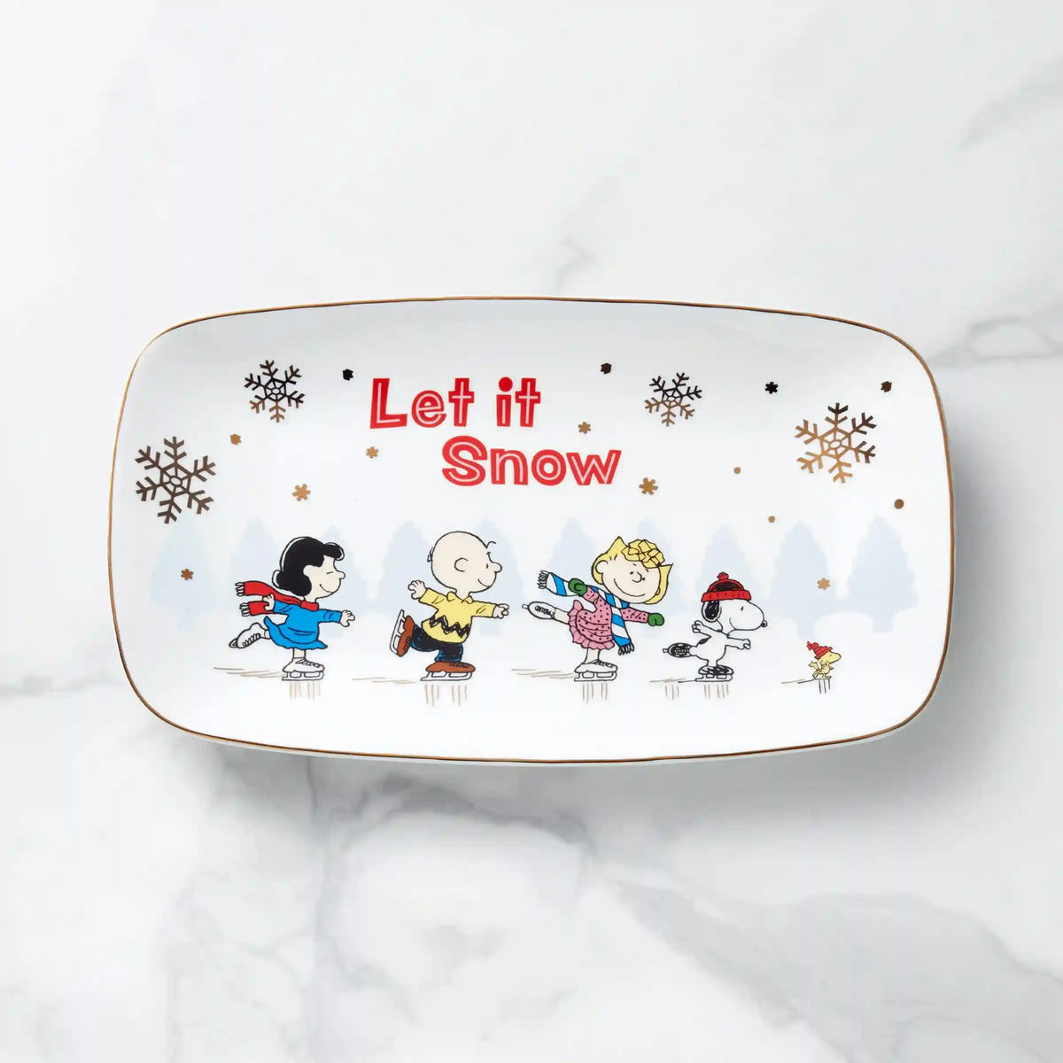 Snoopy Skating Hors d'Oeuvres Tray