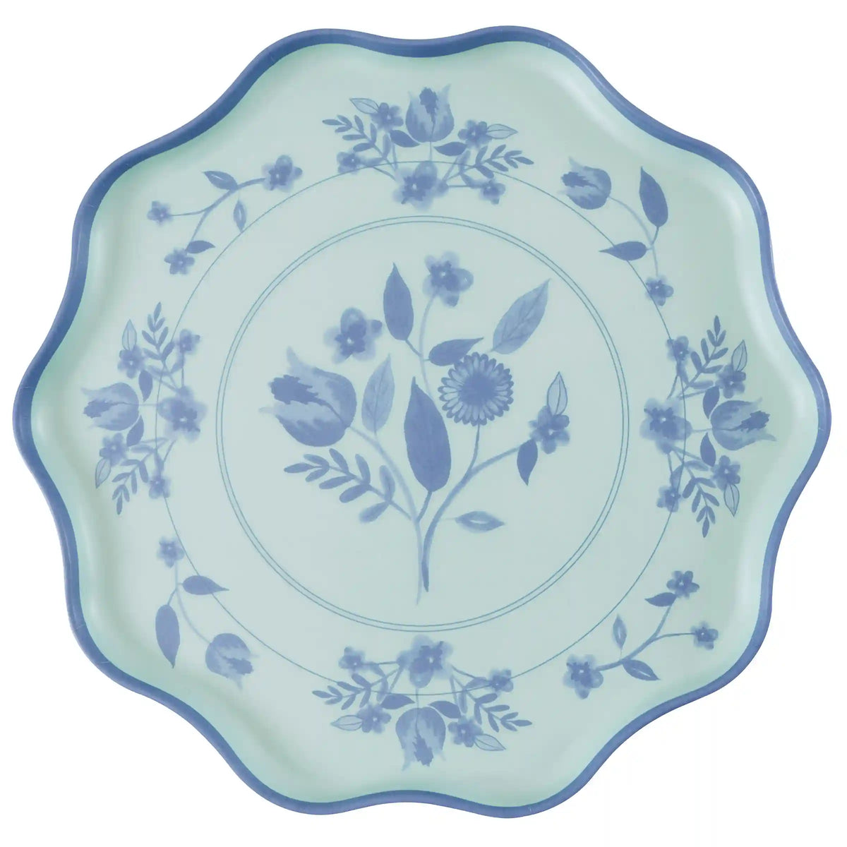 Vintage Botanical Reusable Large Plates, Set of 4