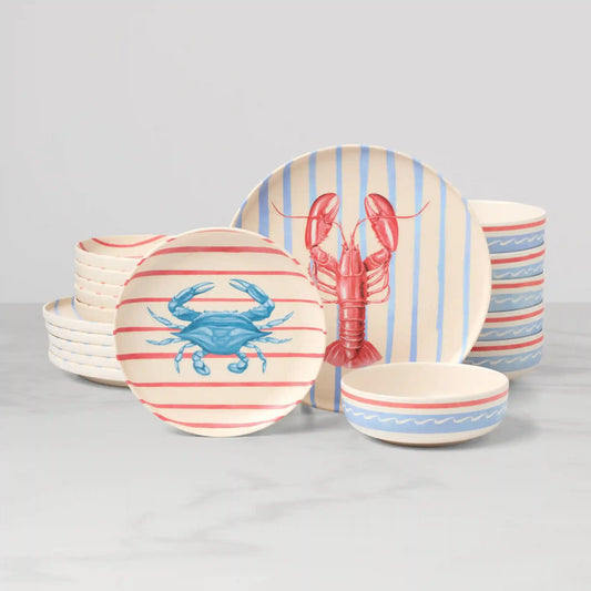 24 Seven Melamine Wharfside 18-Piece Dinnerware Set