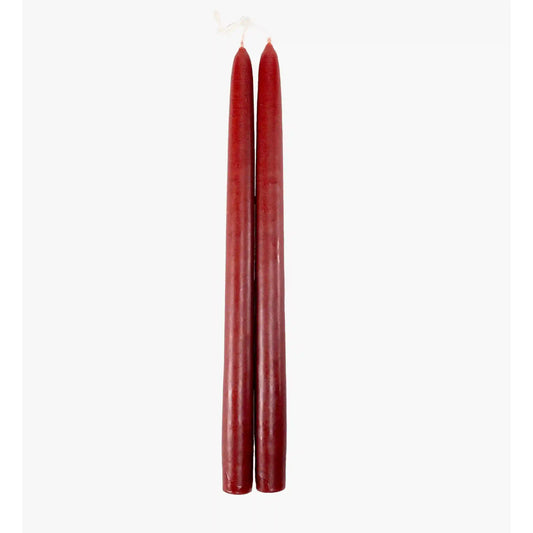 Dripless Rust 12" Taper Candles, Set of 2