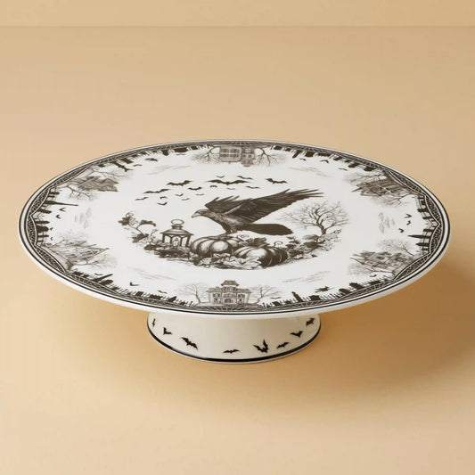 Haunted Village Cake Plate