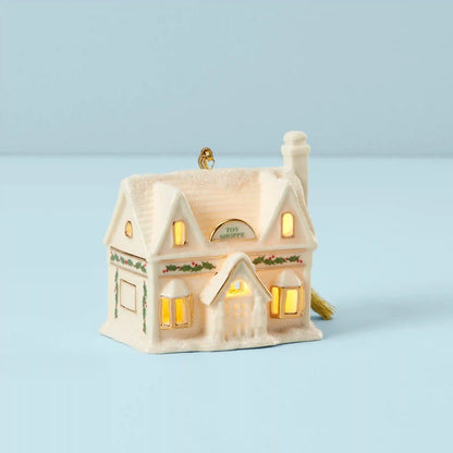 Christmas Village Toy Shop Lit Ornament