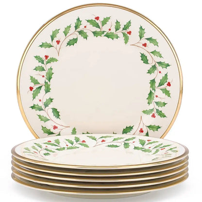 Holiday Dinner Plates, Set of 6