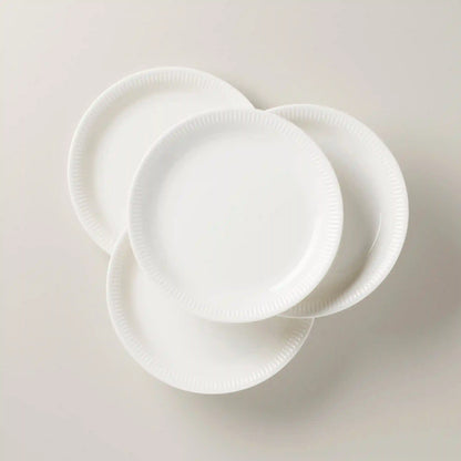 Profile White Dinner Plates, Set of 4