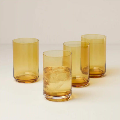 Tuscany Classics Stackable Amber Coolers, Set of 4