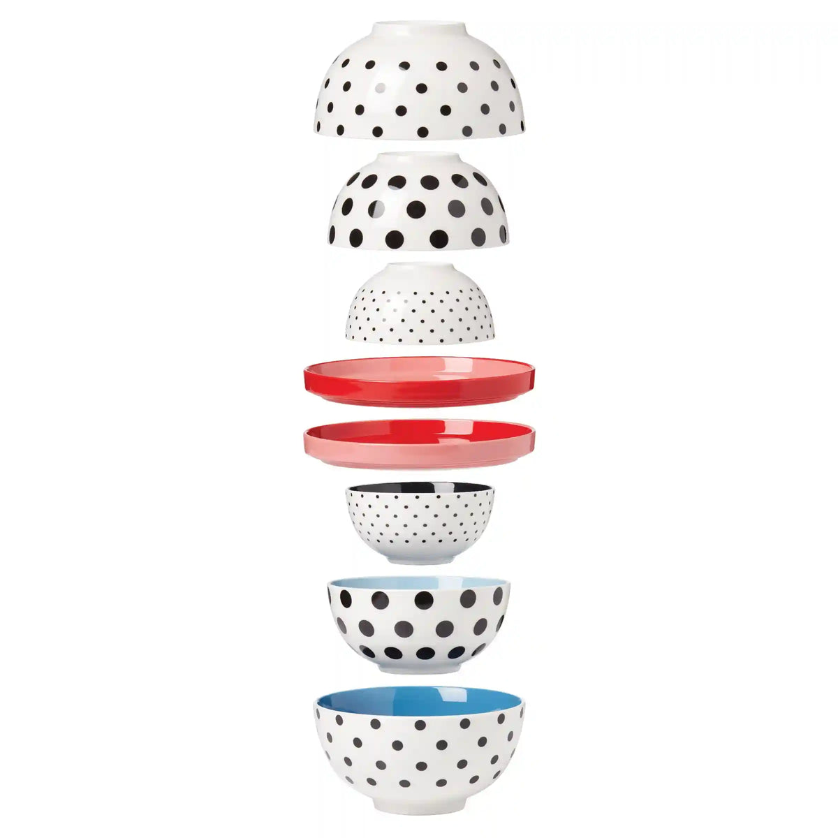 On The Spot 8-Piece Nesting Dinnerware Set
