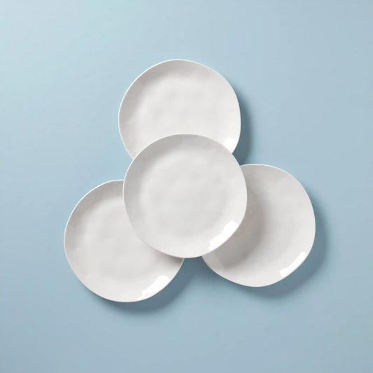 Bay Colors White Dinner Plates, Set of 4