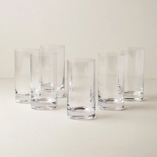 Tuscany Classics Cylinder Highball Glasses, Set of 6