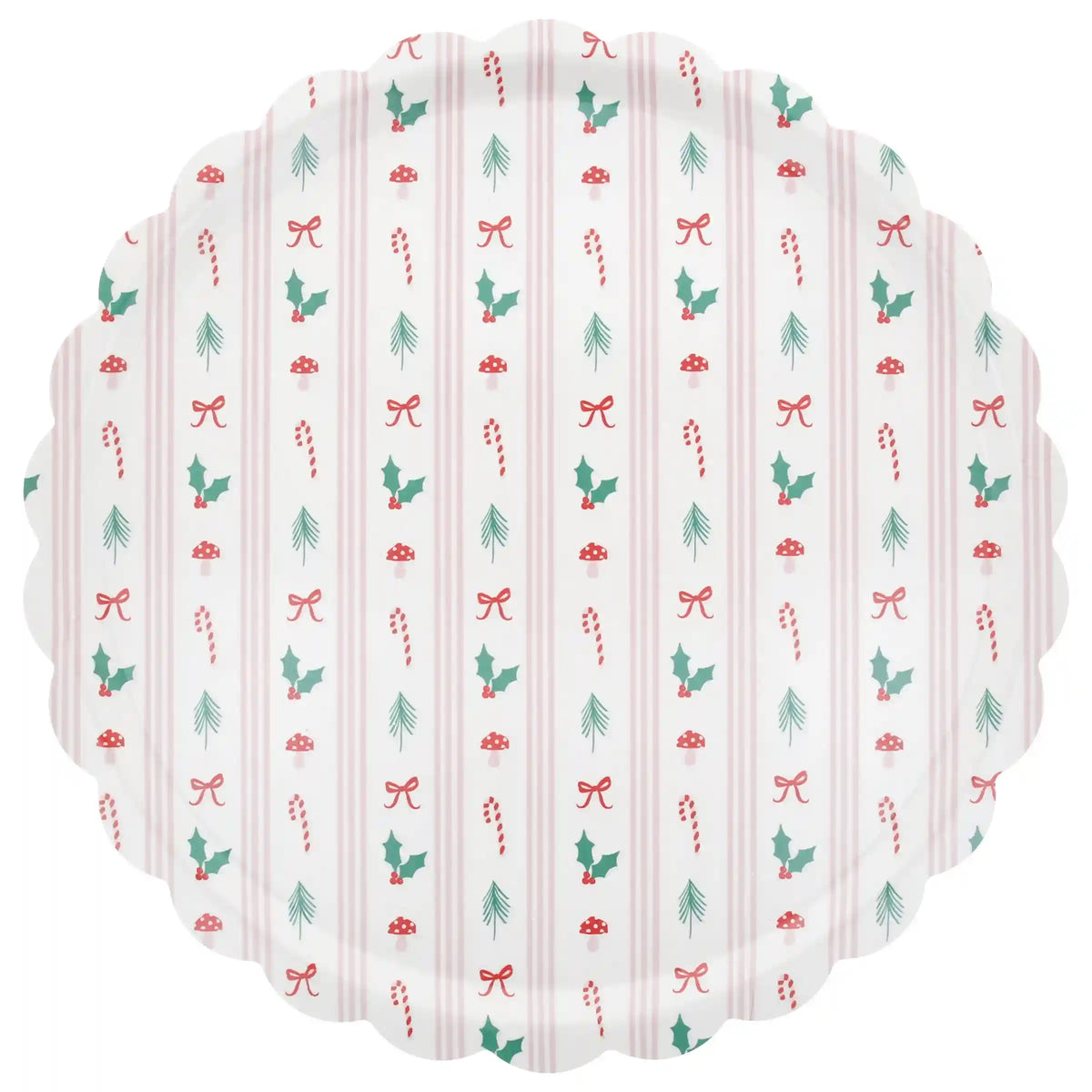 Festive Icon Stripes Large Tray