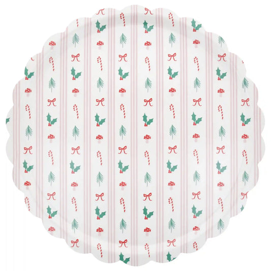 Festive Icon Stripes Large Tray