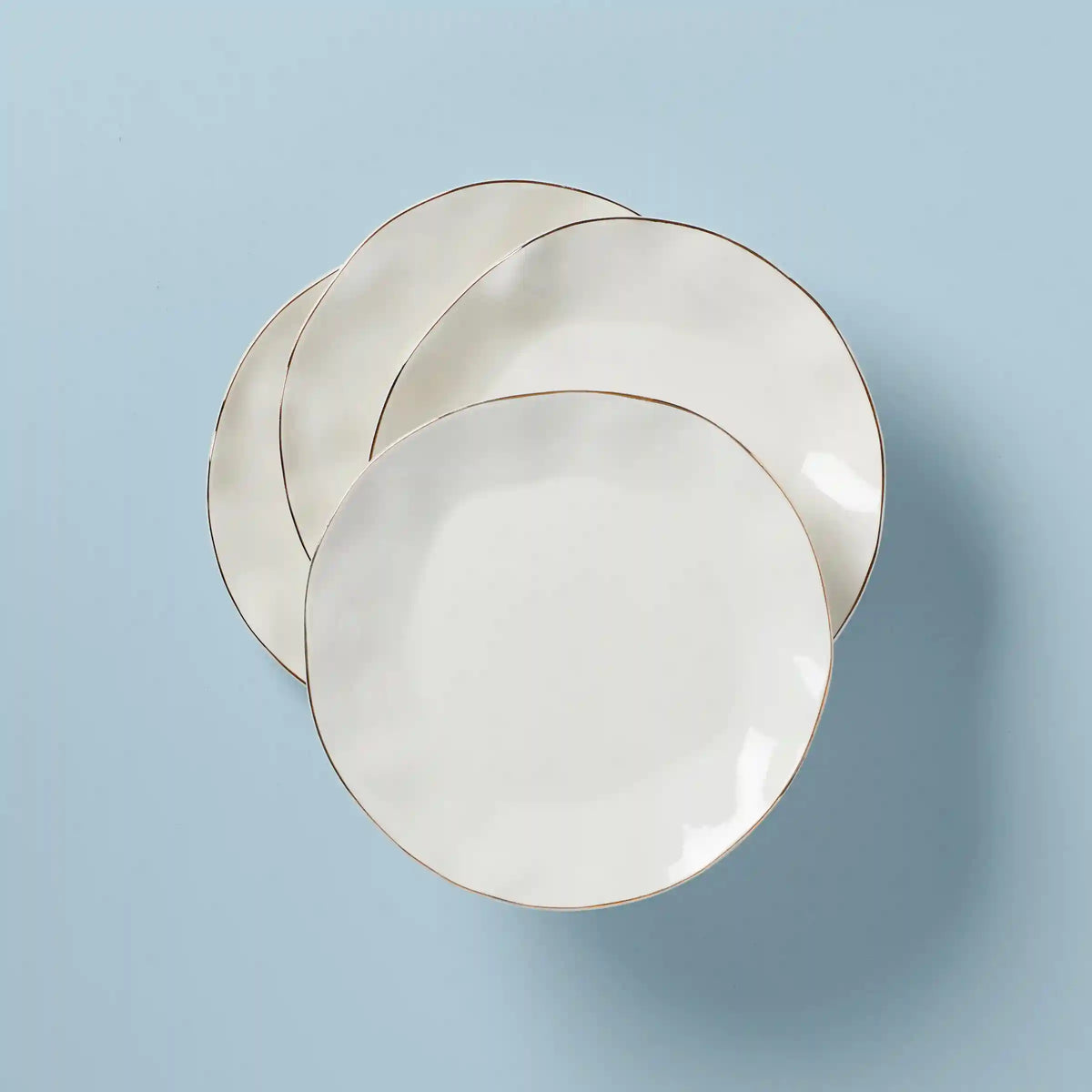 Blue Bay White Dinner Plates, Set of 4