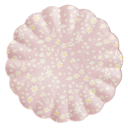 Floral Assorted Bamboo Large Plates, Set of 6