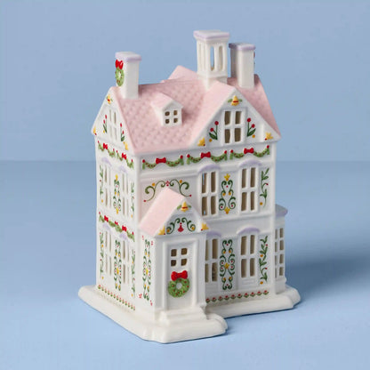 Lenox Holiday Village Lit Christmas House Figurine