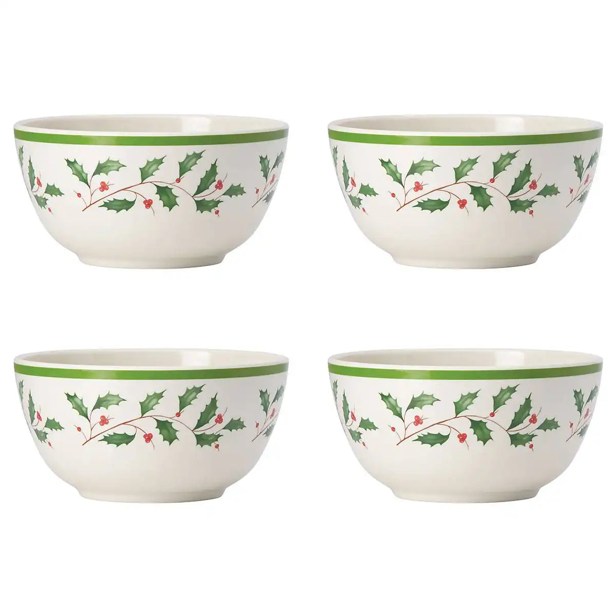 Holiday Melamine All-Purpose Bowls, Set of 4
