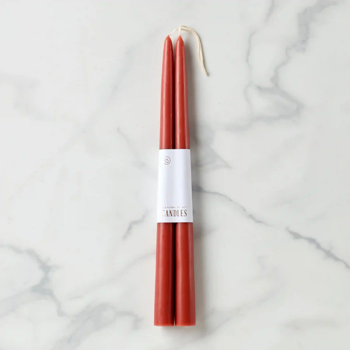 Dipped Clay 12" Taper Candle, Set of 2