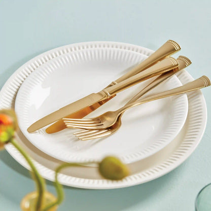 Portola Gold Satin 20-Piece Flatware Set