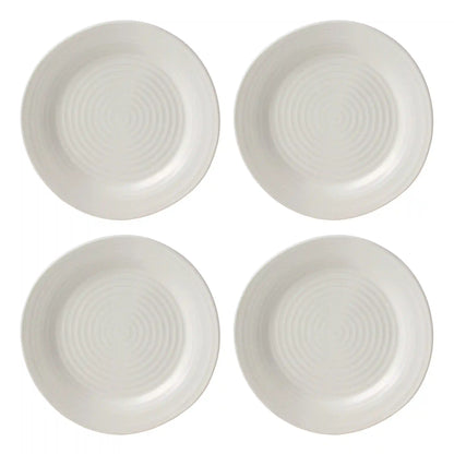 Ridge White 12-Piece Dinnerware Set