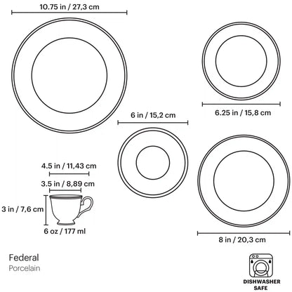 Federal Gold 5-Piece Place Setting