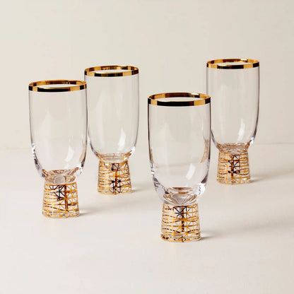 Tuscany Classics Gold Frost All-Purpose Glasses, Set Of 4