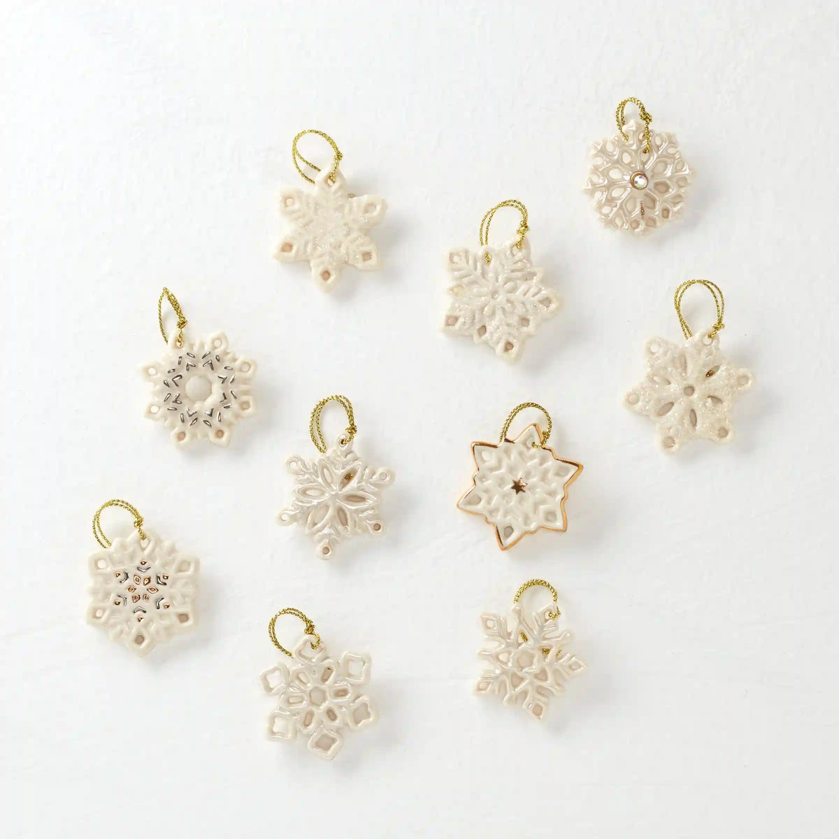 Snowflake 10-Piece Mini Ornament Set