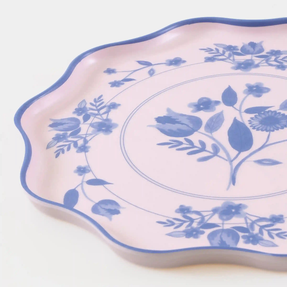 Vintage Botanical Reusable Large Plates, Set of 4