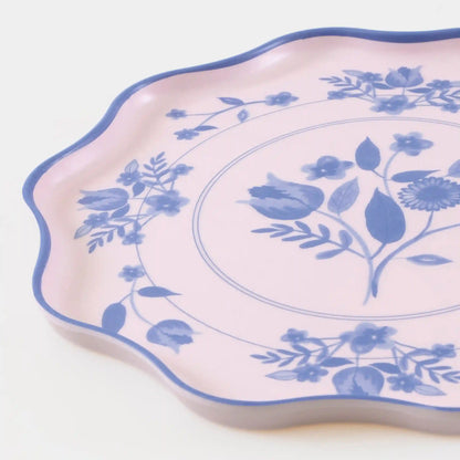 Vintage Botanical Reusable Large Plates, Set of 4
