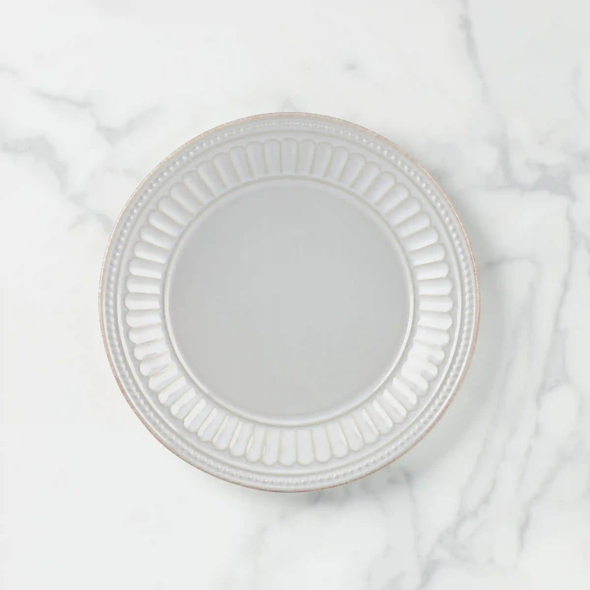 French Perle Groove Dove Dessert Plate