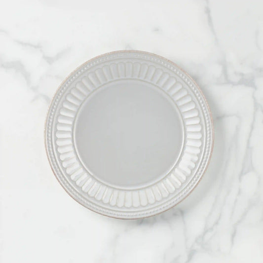 French Perle Groove Dove Dessert Plate