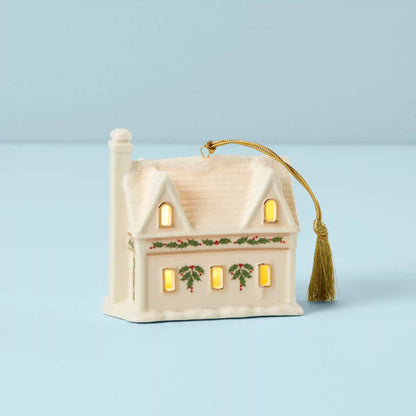 Christmas Village Toy Shop Lit Ornament